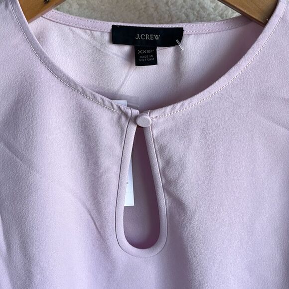 J Crew Puff Sleeve Crepe Top Womens Size XXS‎ Petite Lilac - Picture 6 of 9